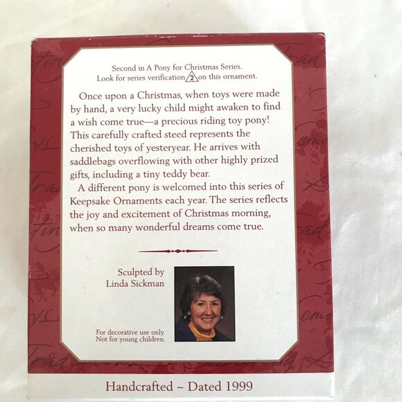 Hallmark Keepsake Christmas Ornament 1999 A Pony For Christmas #2 in series - Picture 4 of 9